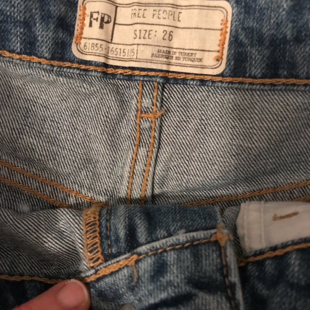 Free People Dip Dye Denim Jean Ombre mini shorts - Picture 7 of 7